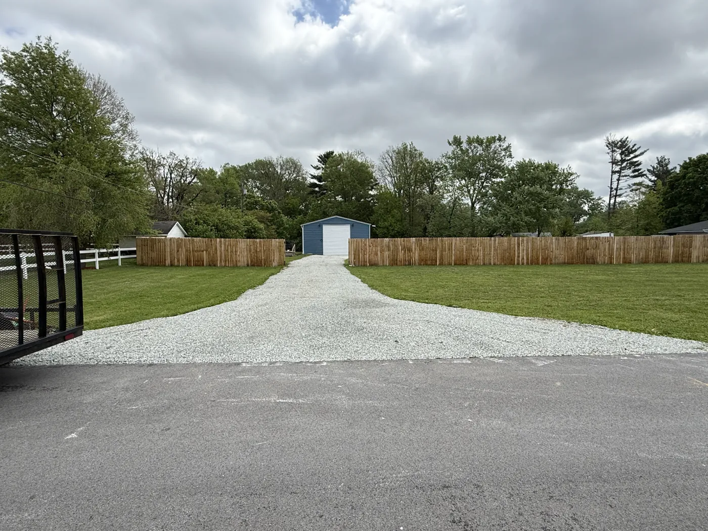 Gravel driveway installation at a property in central Indiana (photo 3)