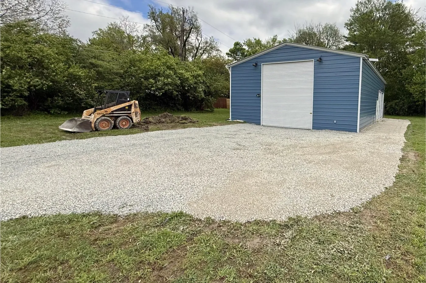 Gravel driveway installation at a property in central Indiana (photo 4)
