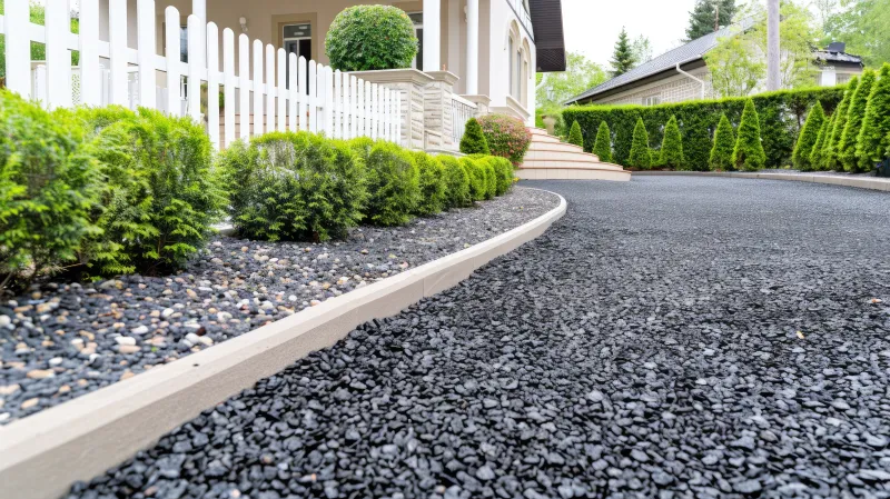 Finished gravel driveway in the Waldron area of Shelby County, Indiana