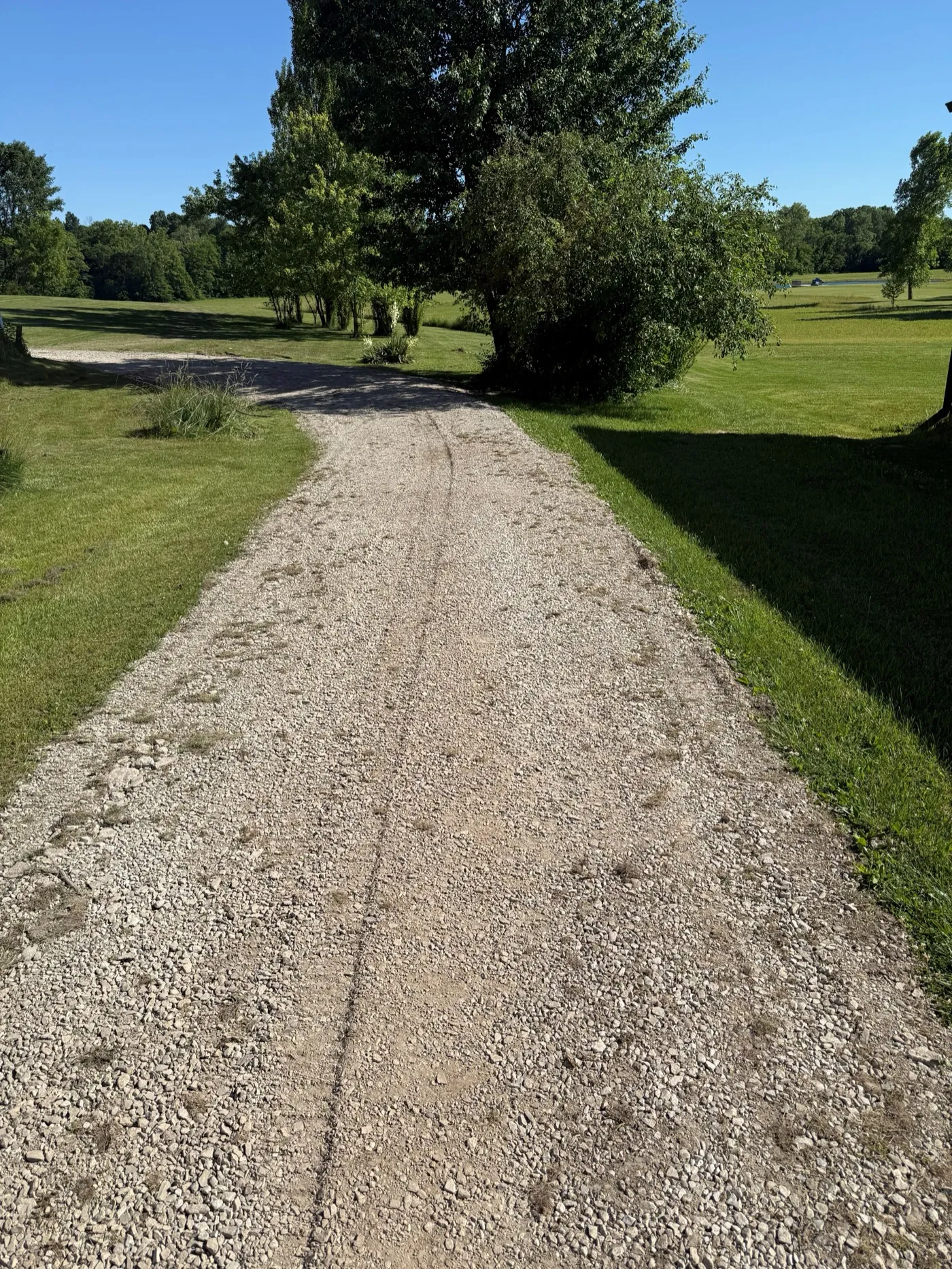 Regraded gravel driveway at a property in central Indiana (photo 3)