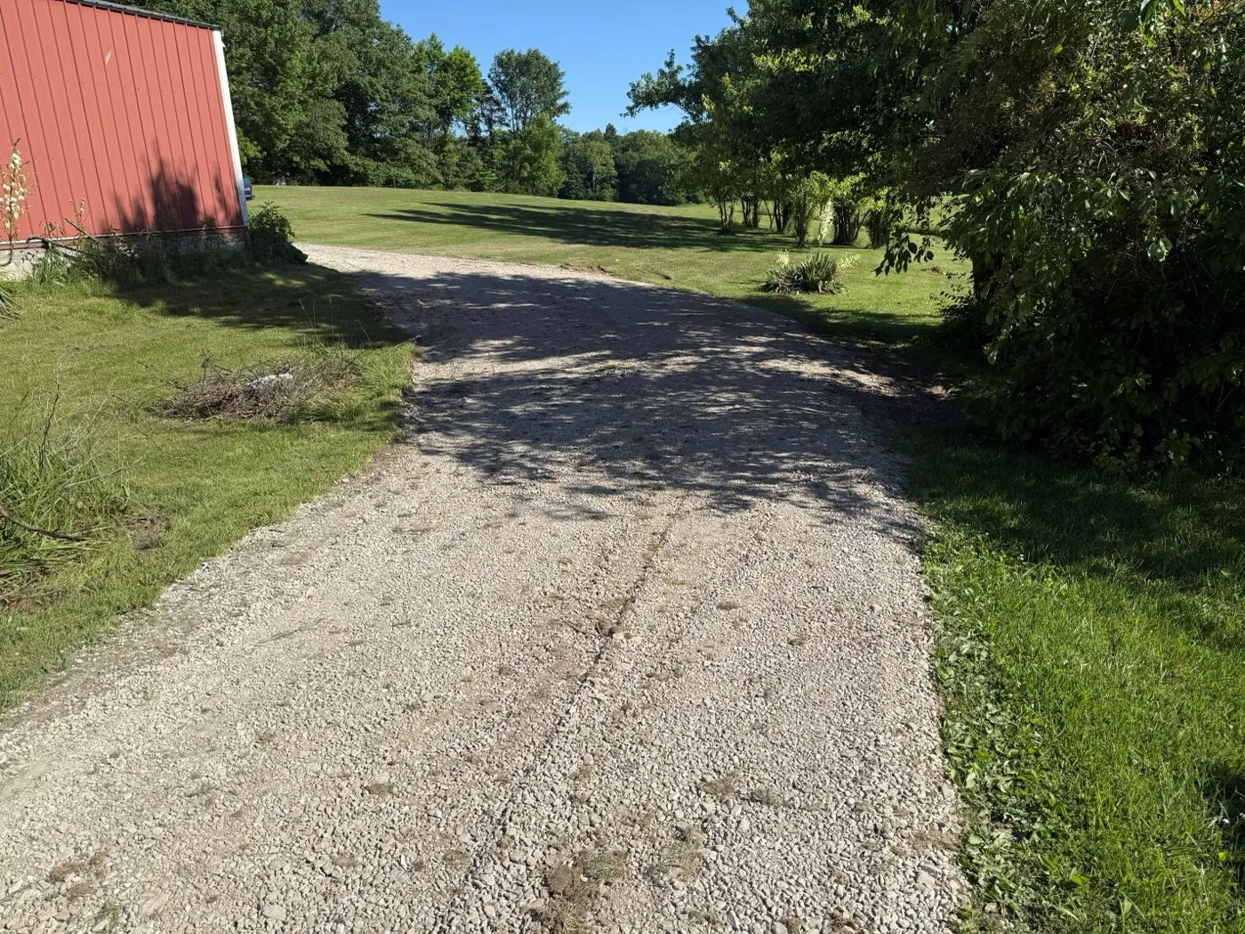 Regraded gravel driveway at a property in central Indiana (photo 6)