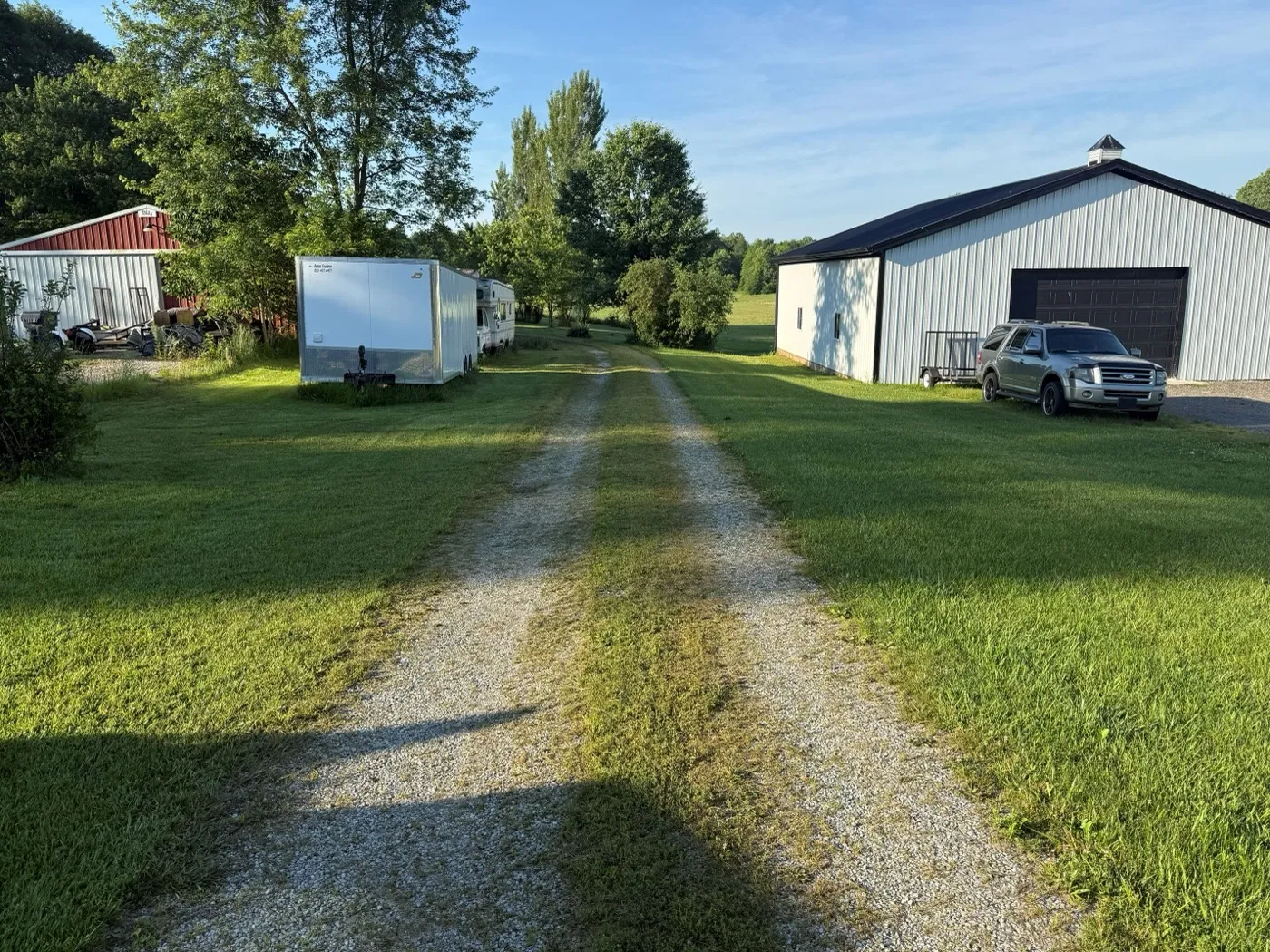 Regraded gravel driveway at a property in central Indiana (photo 7)