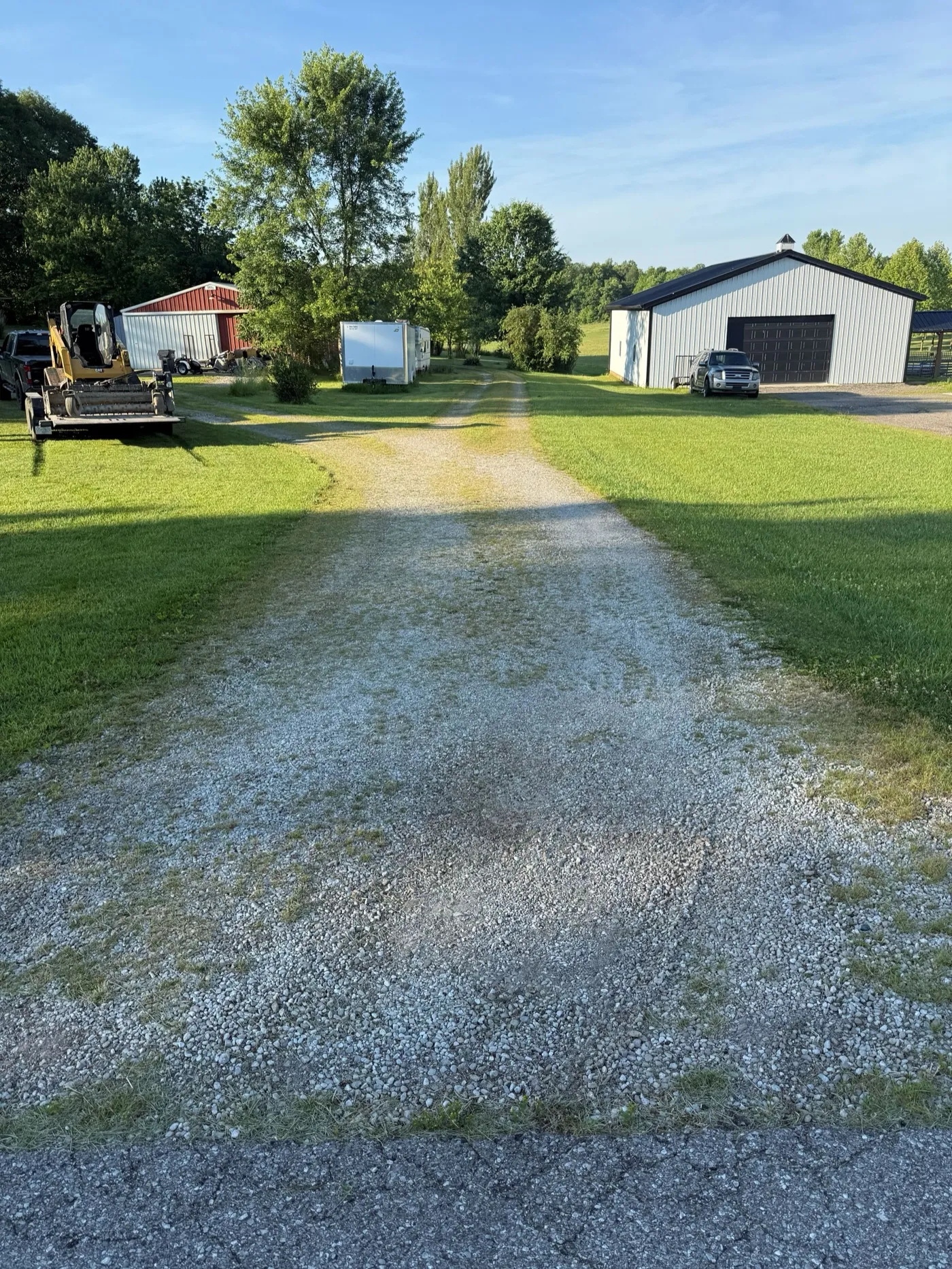 Regraded gravel driveway at a property in central Indiana (photo 8)