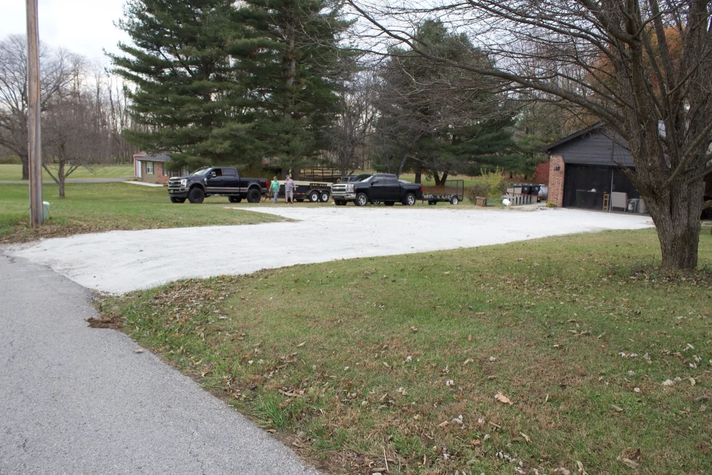 New gravel driveway installation at a property in Shelby County, Indiana (photo 4)