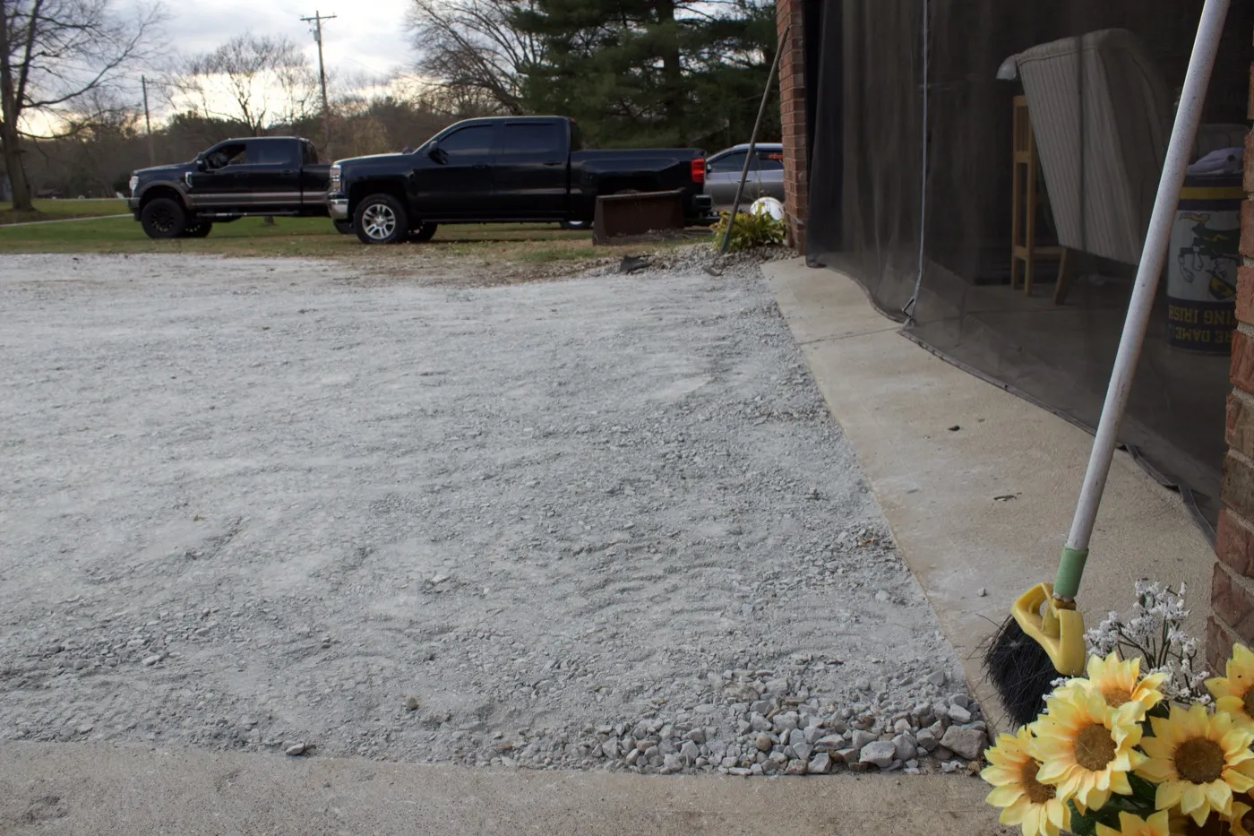 New gravel driveway installation at a property in Shelby County, Indiana (photo 5)